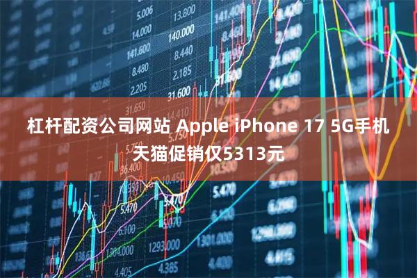 杠杆配资公司网站 Apple iPhone 17 5G手机天猫促销仅5313元